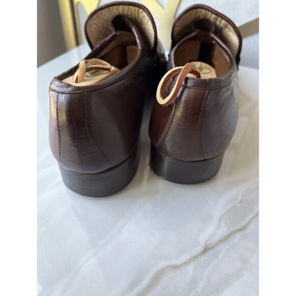 Vtg Bally Men Brown Leather Penny Loafers Slip On Shoes 10.5 N main image 7